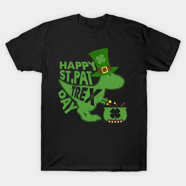 Happy St Pat Trex Day T-Shirt by mintipap